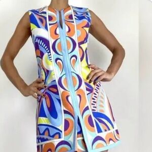 Zara Multicolor Geometric Mini Dress